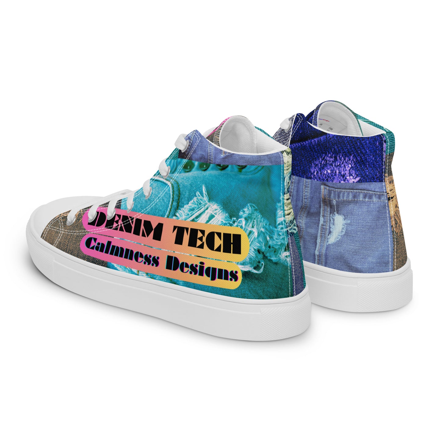 Denim Tech, Calmness Designs,  Men’s high top canvas shoes