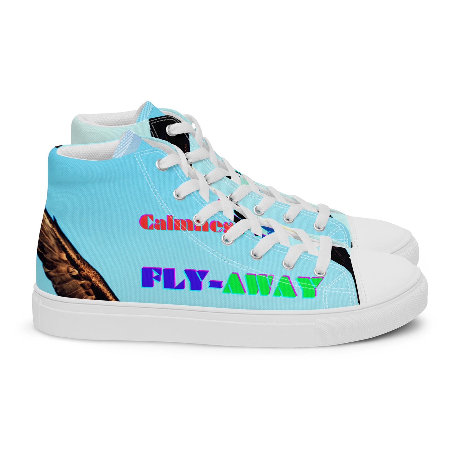 Calmness Designs, Bald Head, FLY-AWAY PLAYER 66  Men’s high top canvas shoes