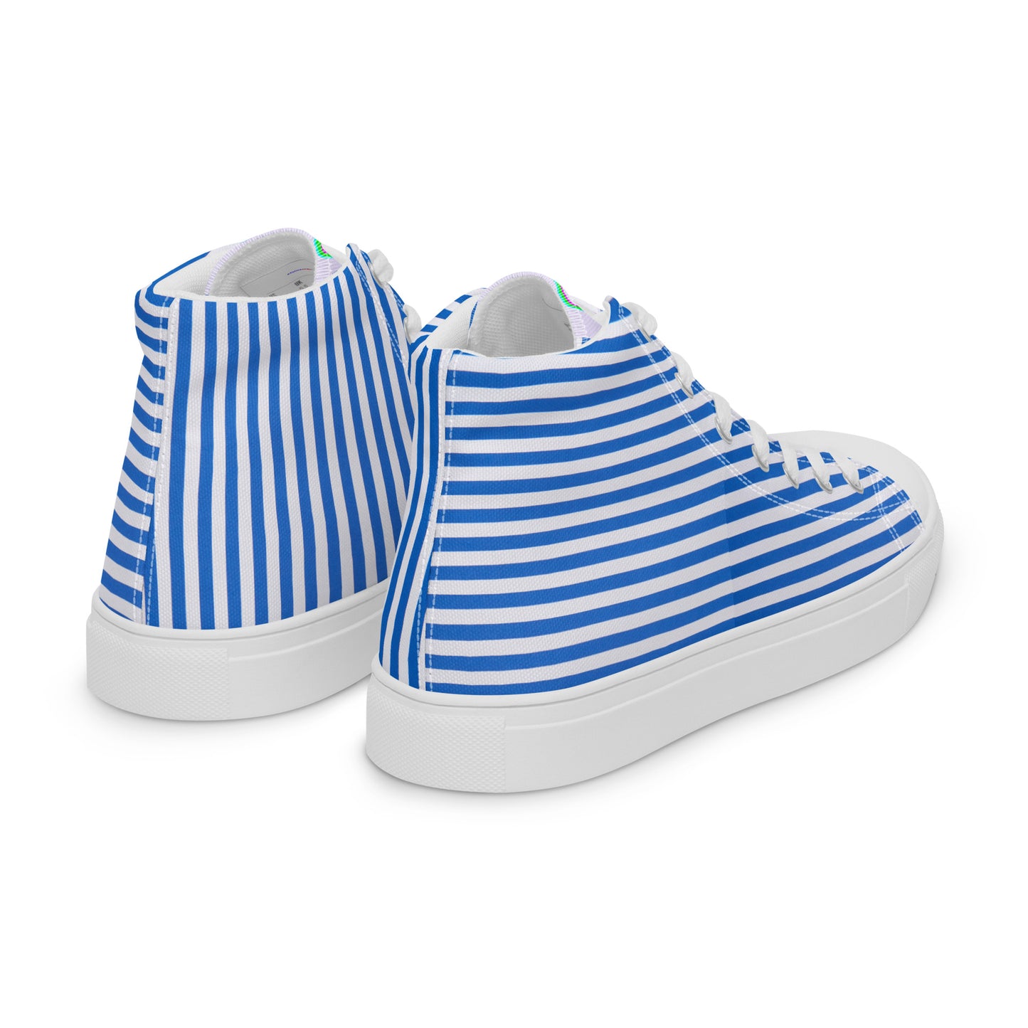 Stripes, Calmness Designs,   Men’s high top canvas shoes