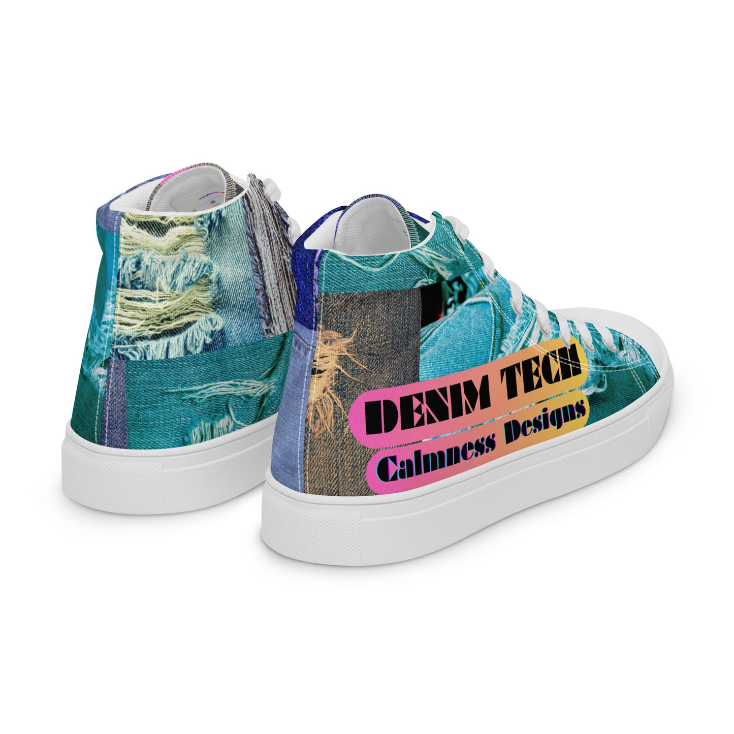 Denim Tech, Calmness Designs,  Men’s high top canvas shoes