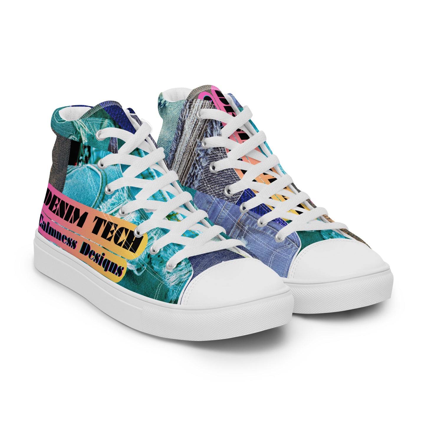 Denim Tech, Calmness Designs,  Men’s high top canvas shoes