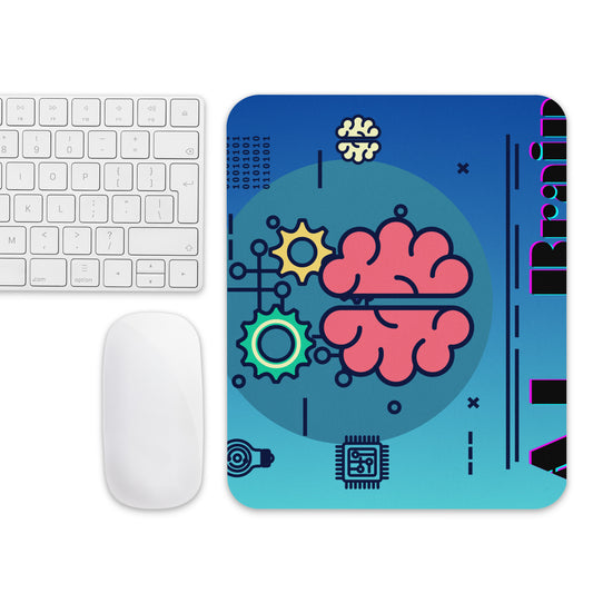 (A I)  Brain, Artificial  Intelligence, Nuts, Bolts and Chips,  CALMNESS DESIGNS,  Creative Designer's,  Mouse pad