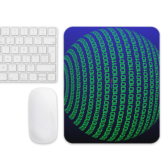 Sphere Binary Code ICON, Ones and Zeros, CALMNESS DESIGNS,  Creative Designer's,Mouse pad