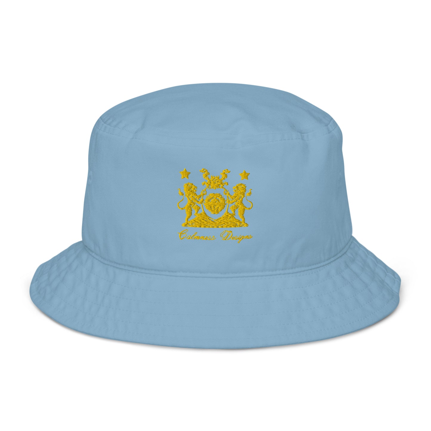 Coats of Arms, Lions Crest Shield, Stars,  Calmness Designs,   Organic bucket hat