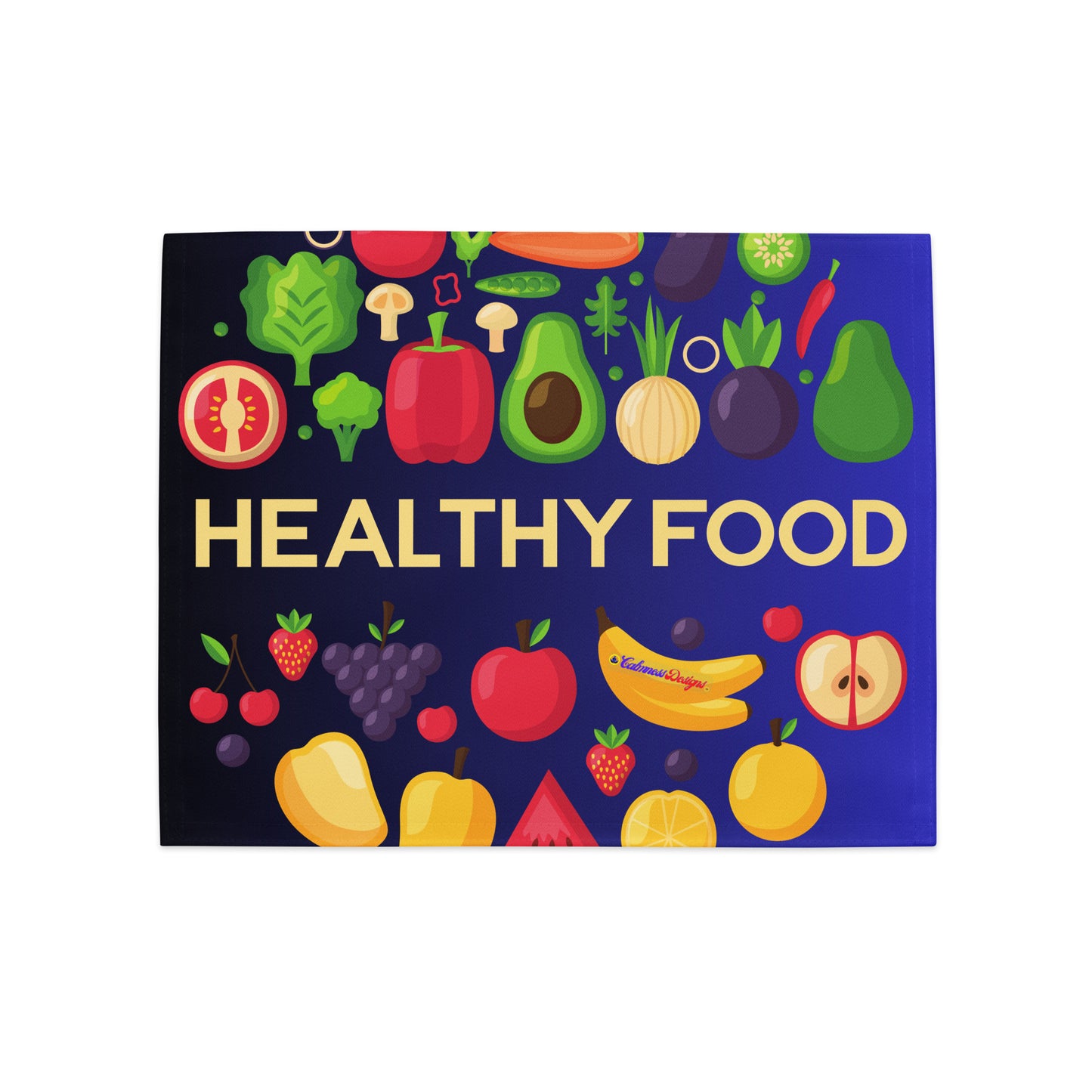 Healthy Food, Fresh, Carrot's, Ripe-Banana's Grape's Tomato's Lettuce, Mushroom's, Orange's, Pear's...ETC,  CALMNESS DESIGNS,  Creative Designer's,  Placemat Set