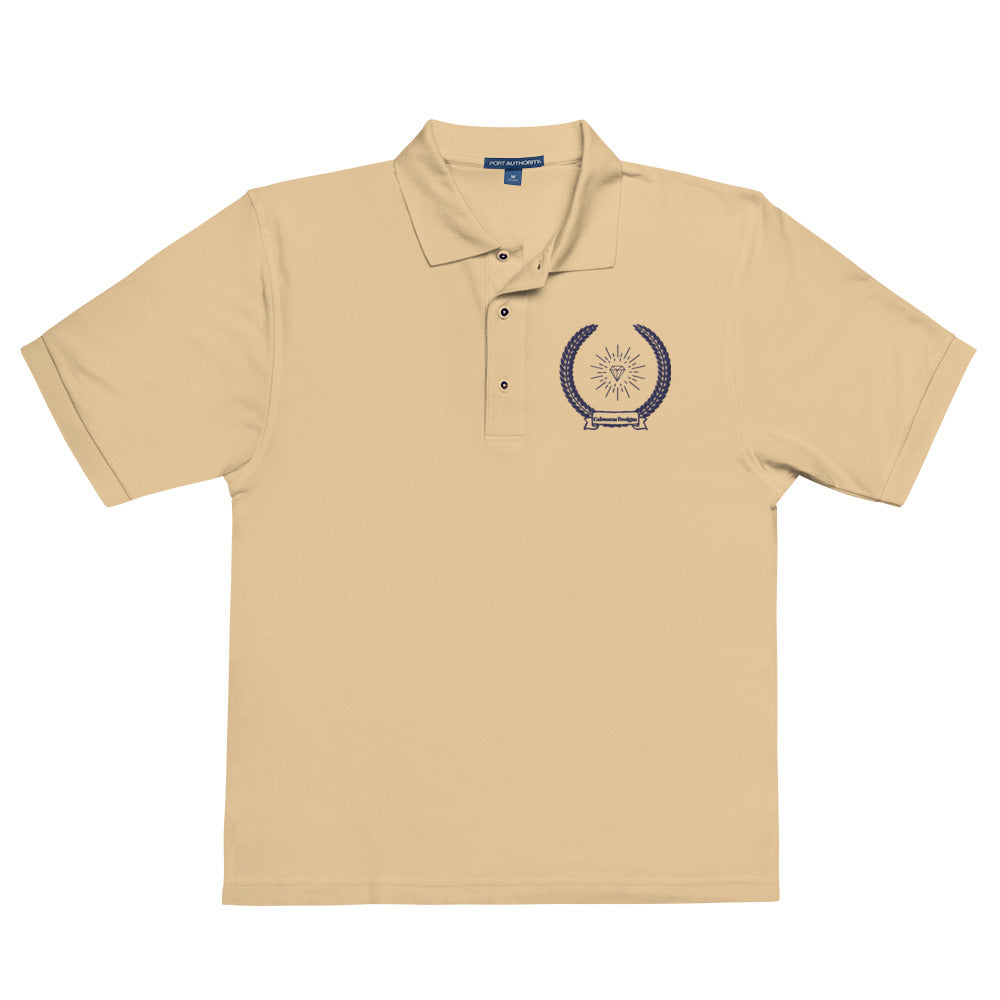 Diamond in Coats of Arms, Calmness Designs,   Men's Premium Polo