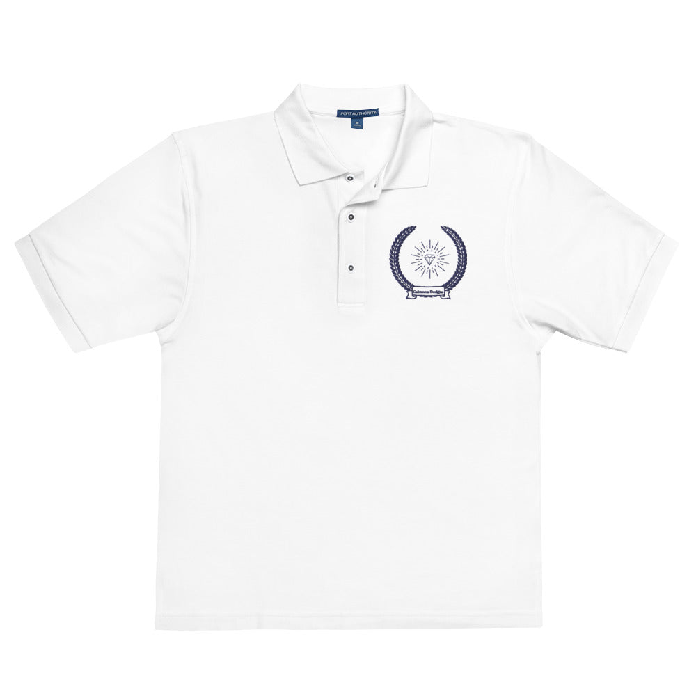 Diamond in Coats of Arms, Calmness Designs,   Men's Premium Polo