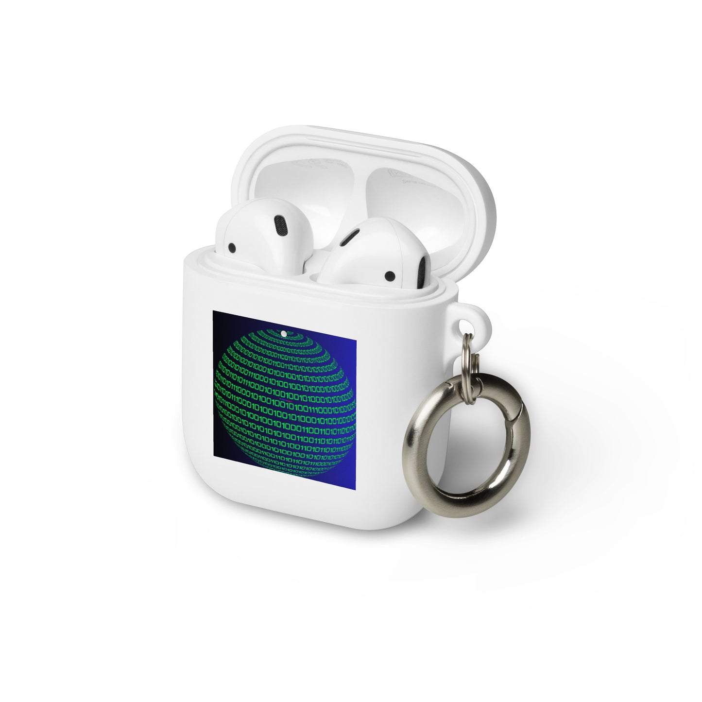 Sphere Binary Code ICON, Ones and Zeros, CALMNESS DESIGNS,  Creative Designer's,  Rubber Case for AirPods®