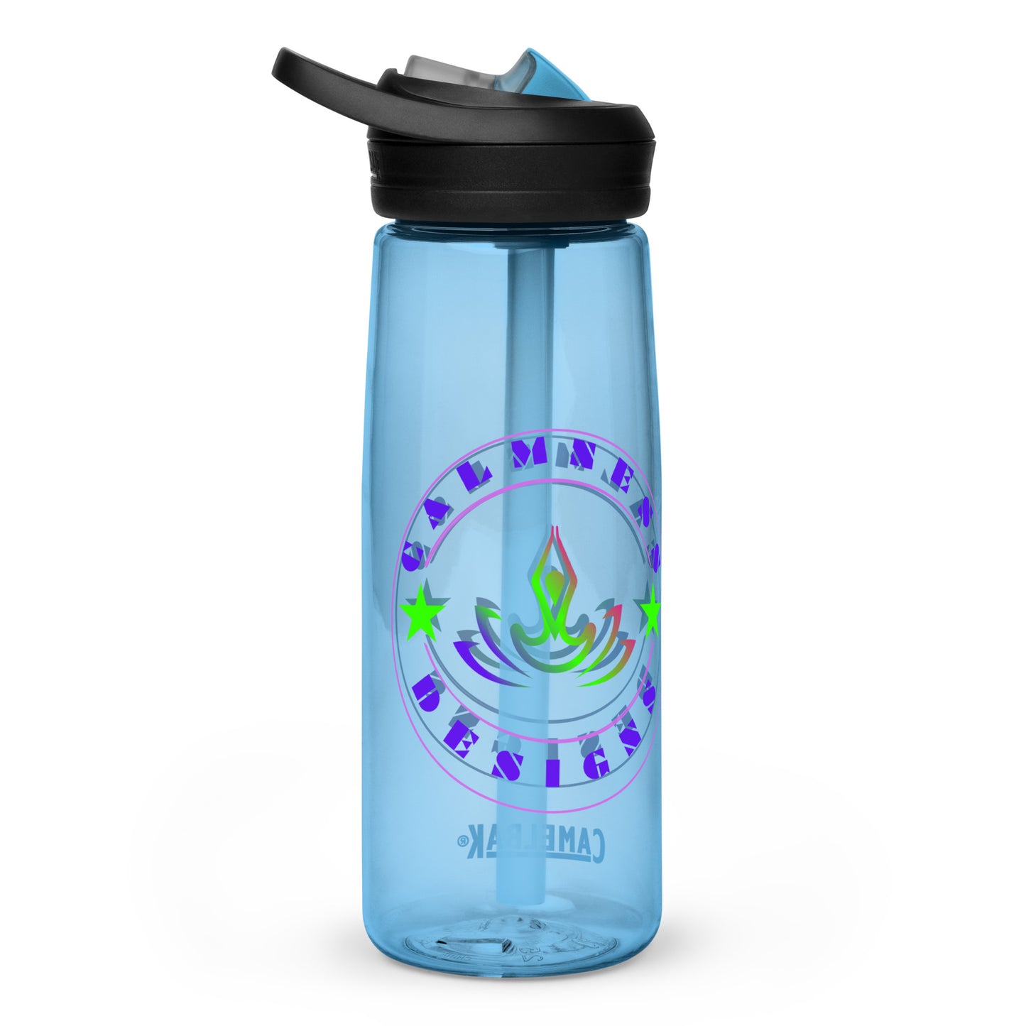 Yoga Meditation, Lotus Pose, Stars,  CALMNESS DESIGNS,  Creative Designer's,  Sports water bottle