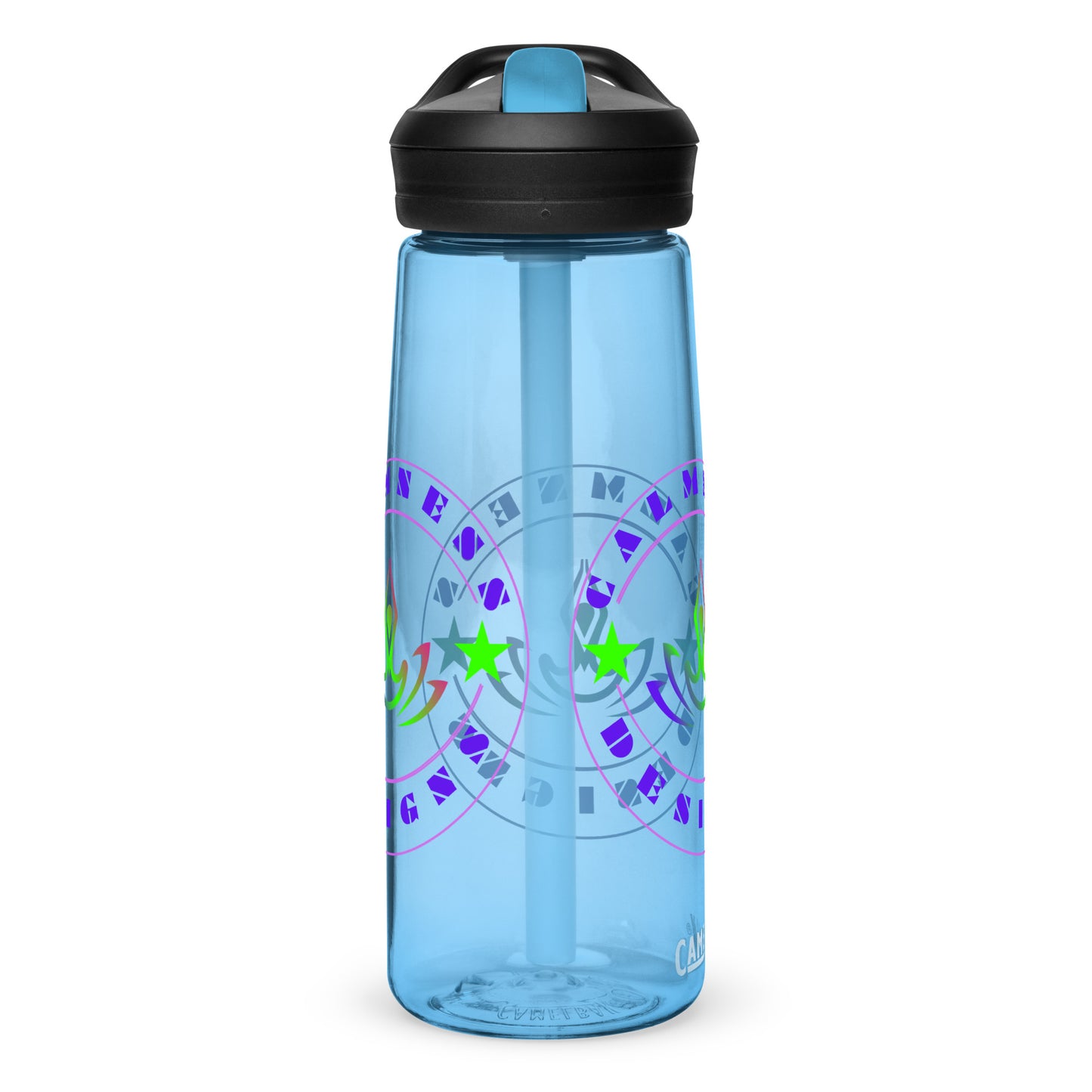 Yoga Meditation, Lotus Pose, Stars,  CALMNESS DESIGNS,  Creative Designer's,  Sports water bottle