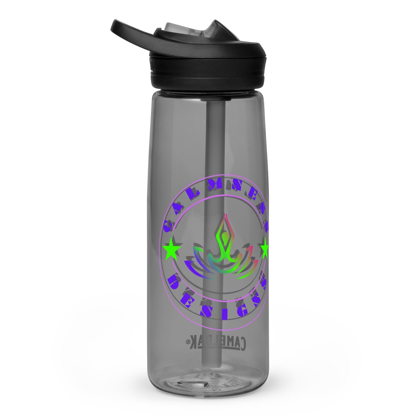 Yoga Meditation, Lotus Pose, Stars,  CALMNESS DESIGNS,  Creative Designer's,  Sports water bottle