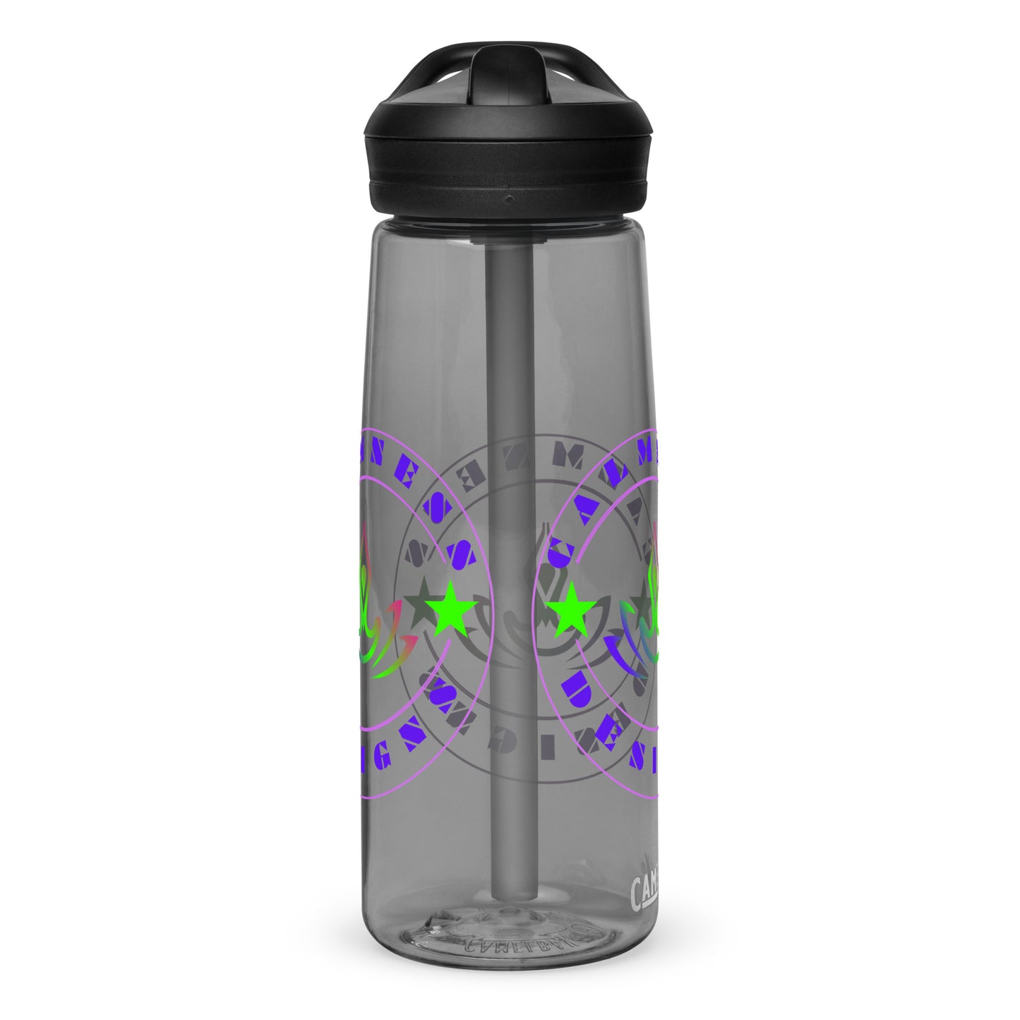 Yoga Meditation, Lotus Pose, Stars,  CALMNESS DESIGNS,  Creative Designer's,  Sports water bottle