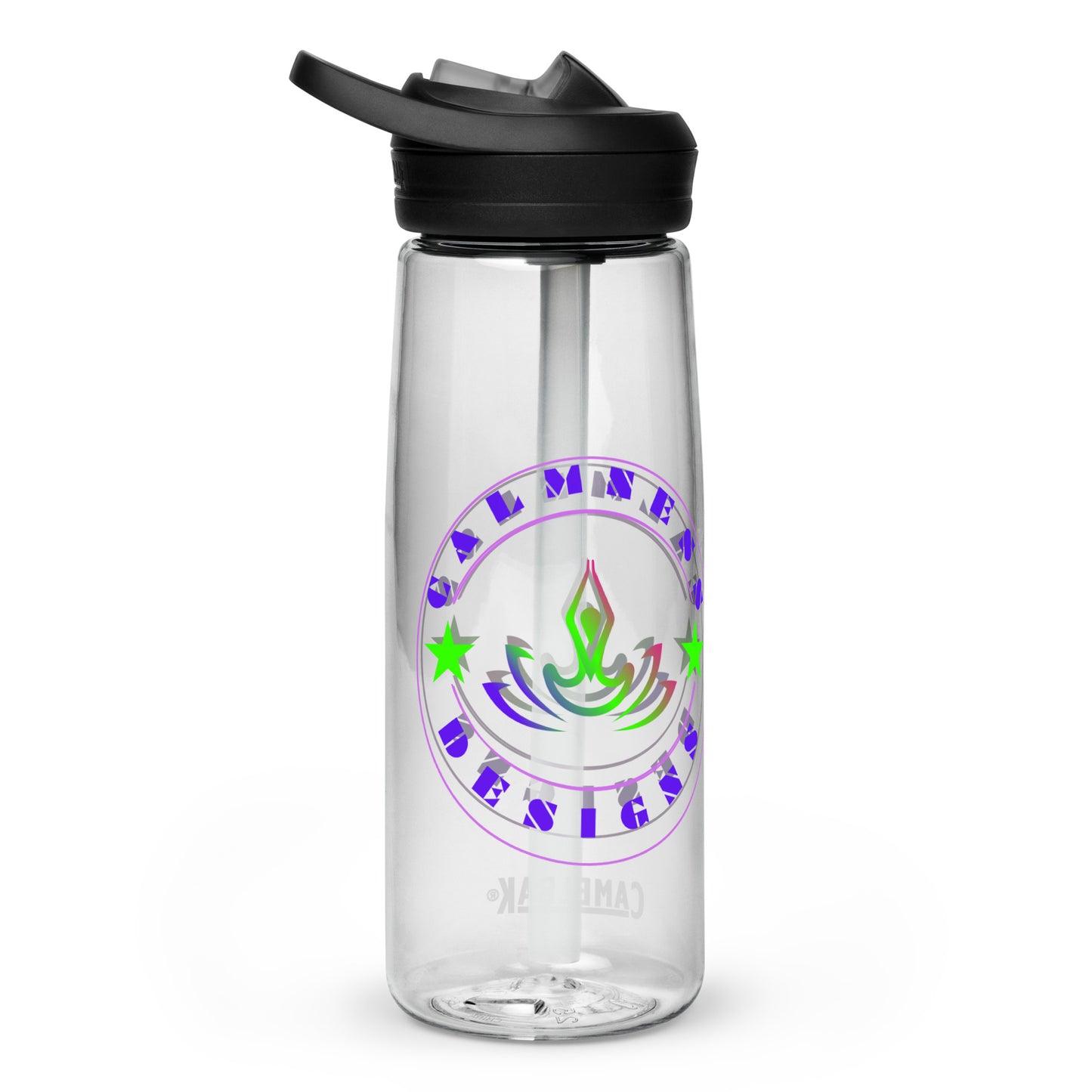 Yoga Meditation, Lotus Pose, Stars,  CALMNESS DESIGNS,  Creative Designer's,  Sports water bottle