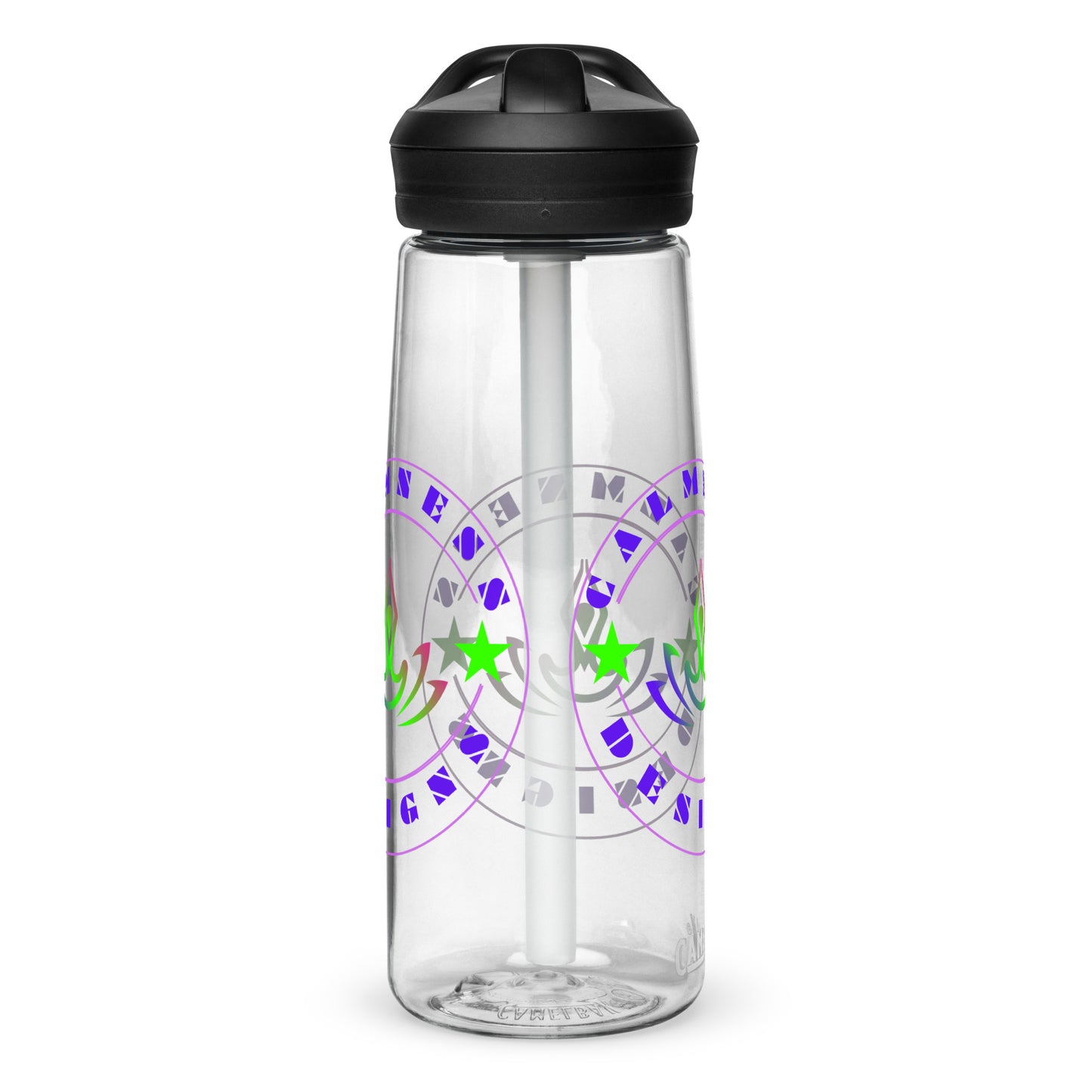 Yoga Meditation, Lotus Pose, Stars,  CALMNESS DESIGNS,  Creative Designer's,  Sports water bottle