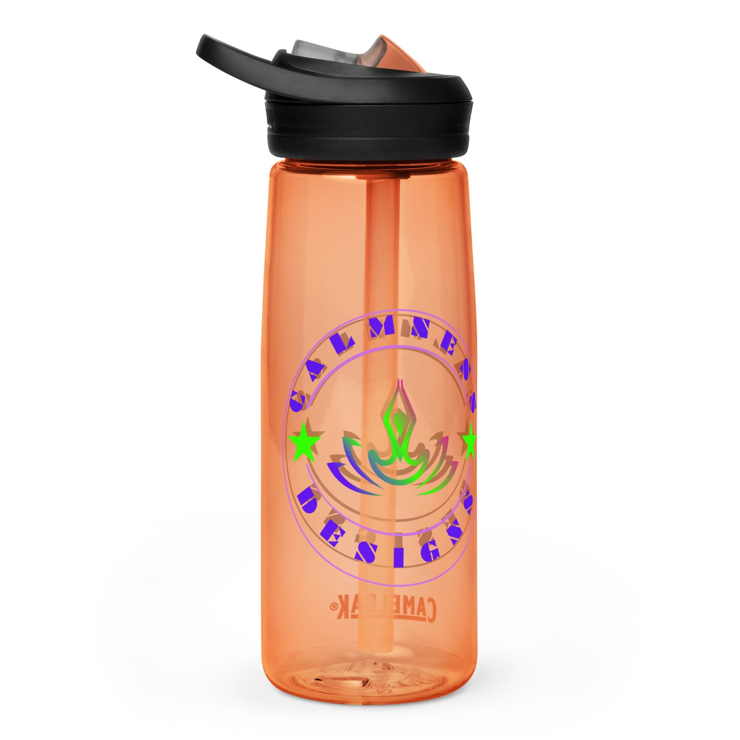 Yoga Meditation, Lotus Pose, Stars,  CALMNESS DESIGNS,  Creative Designer's,  Sports water bottle