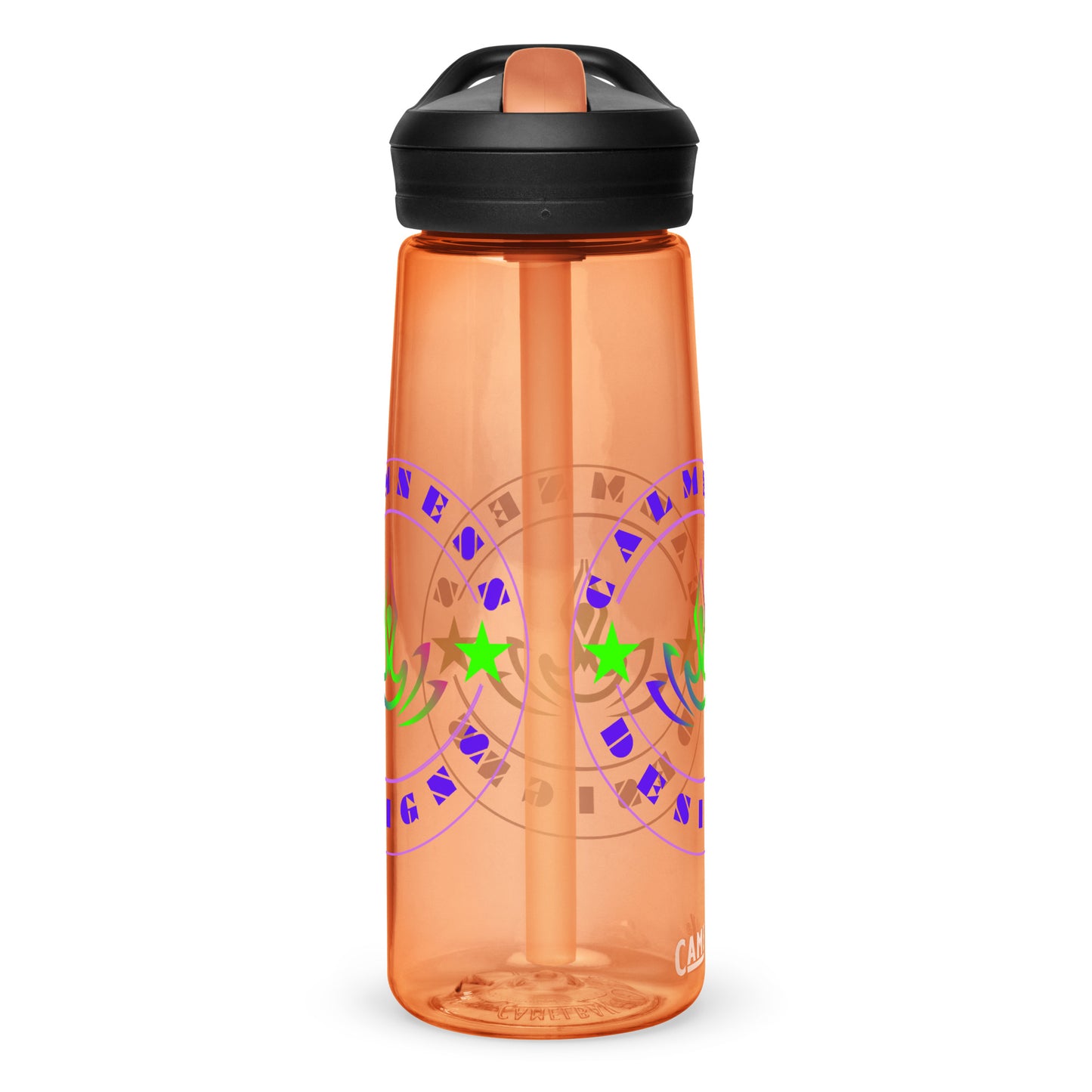 Yoga Meditation, Lotus Pose, Stars,  CALMNESS DESIGNS,  Creative Designer's,  Sports water bottle