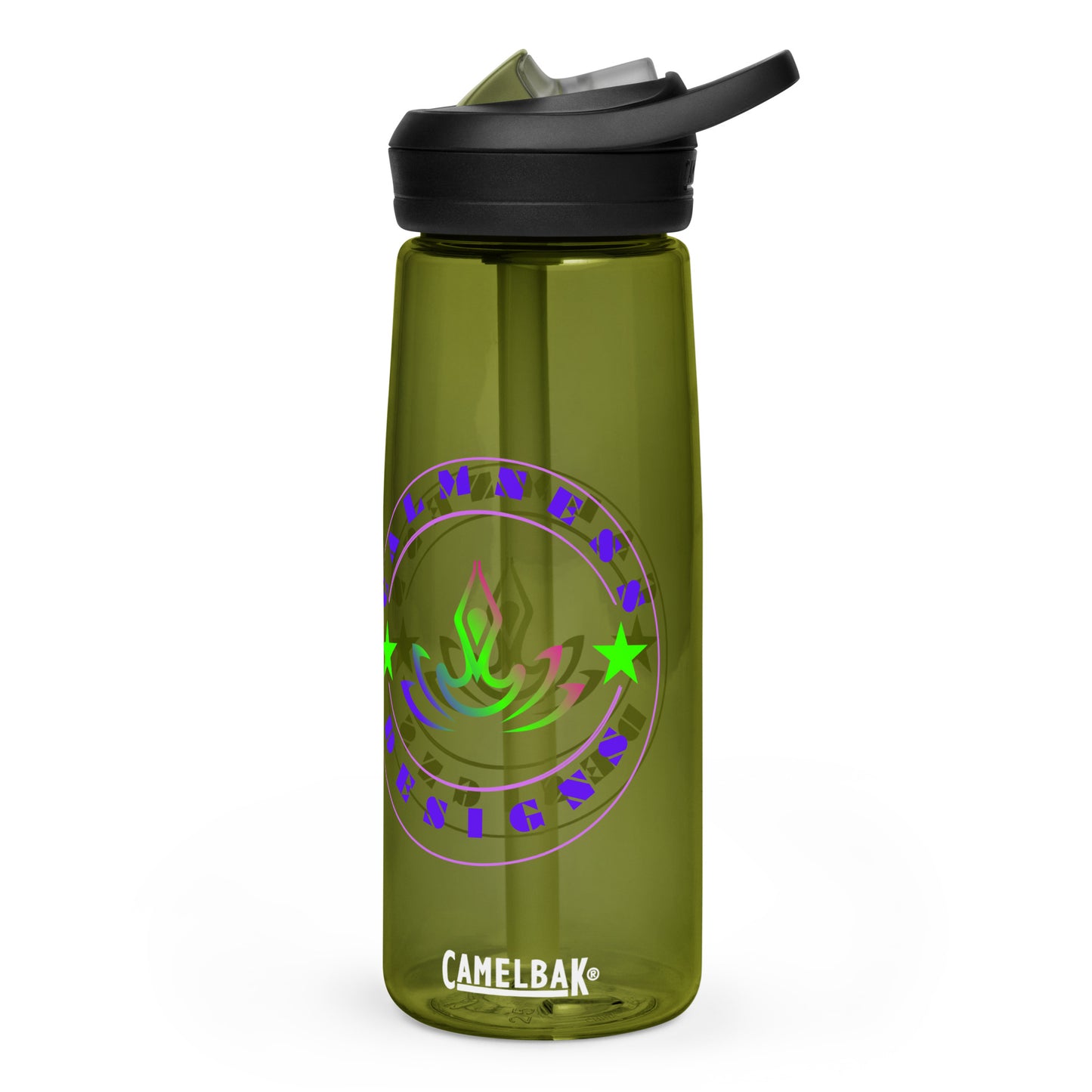 Yoga Meditation, Lotus Pose, Stars,  CALMNESS DESIGNS,  Creative Designer's,  Sports water bottle