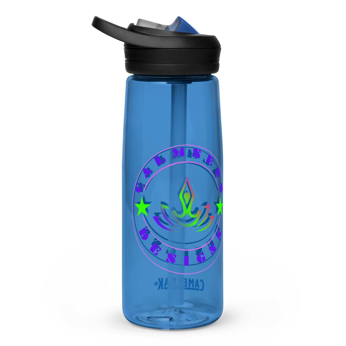 Yoga Meditation, Lotus Pose, Stars,  CALMNESS DESIGNS,  Creative Designer's,  Sports water bottle