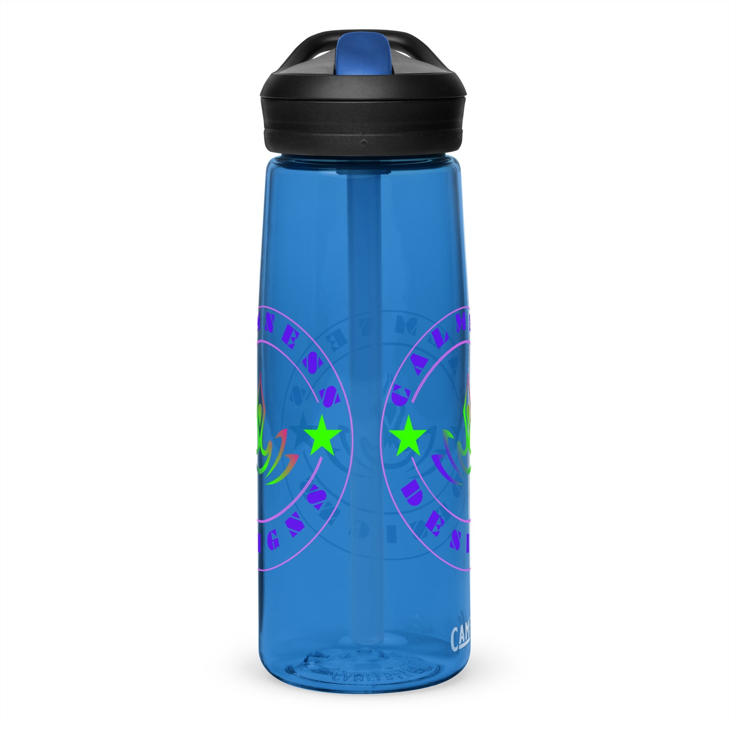 Yoga Meditation, Lotus Pose, Stars,  CALMNESS DESIGNS,  Creative Designer's,  Sports water bottle