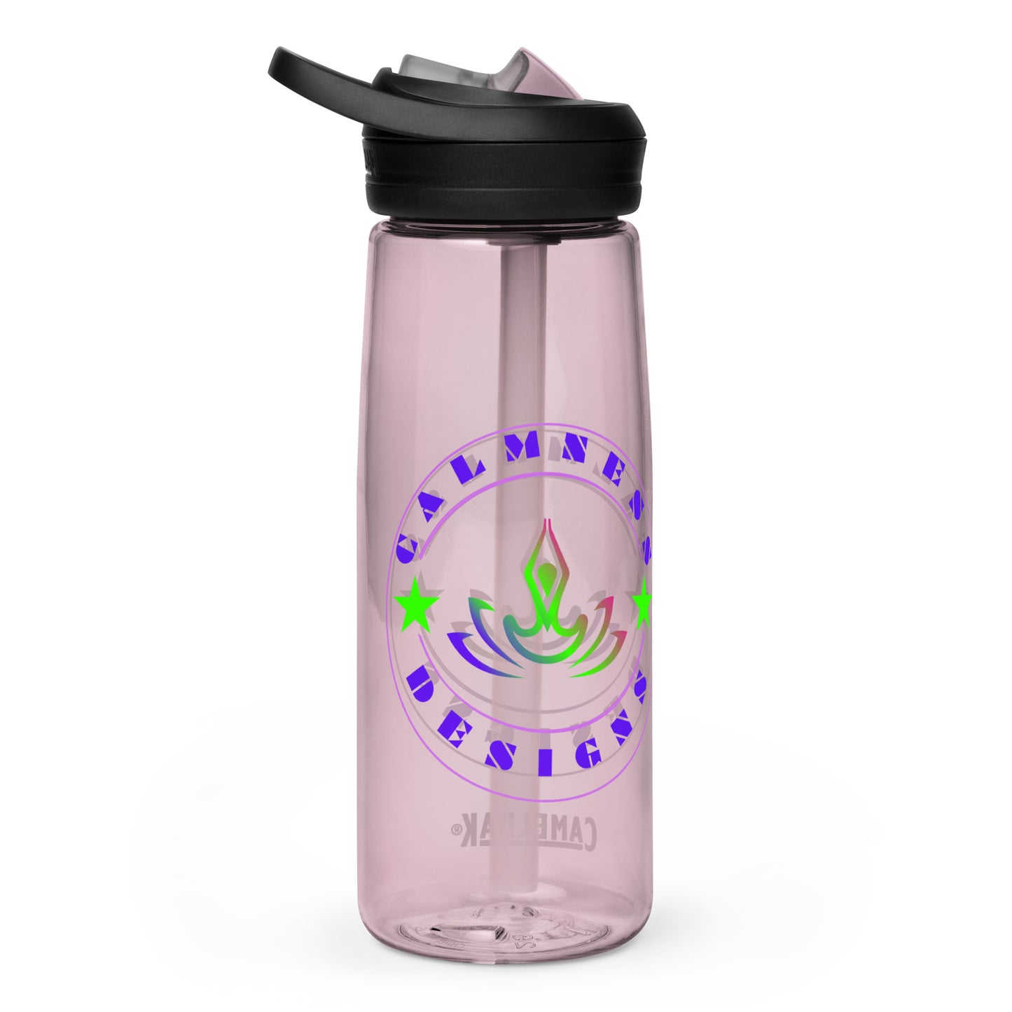 Yoga Meditation, Lotus Pose, Stars,  CALMNESS DESIGNS,  Creative Designer's,  Sports water bottle