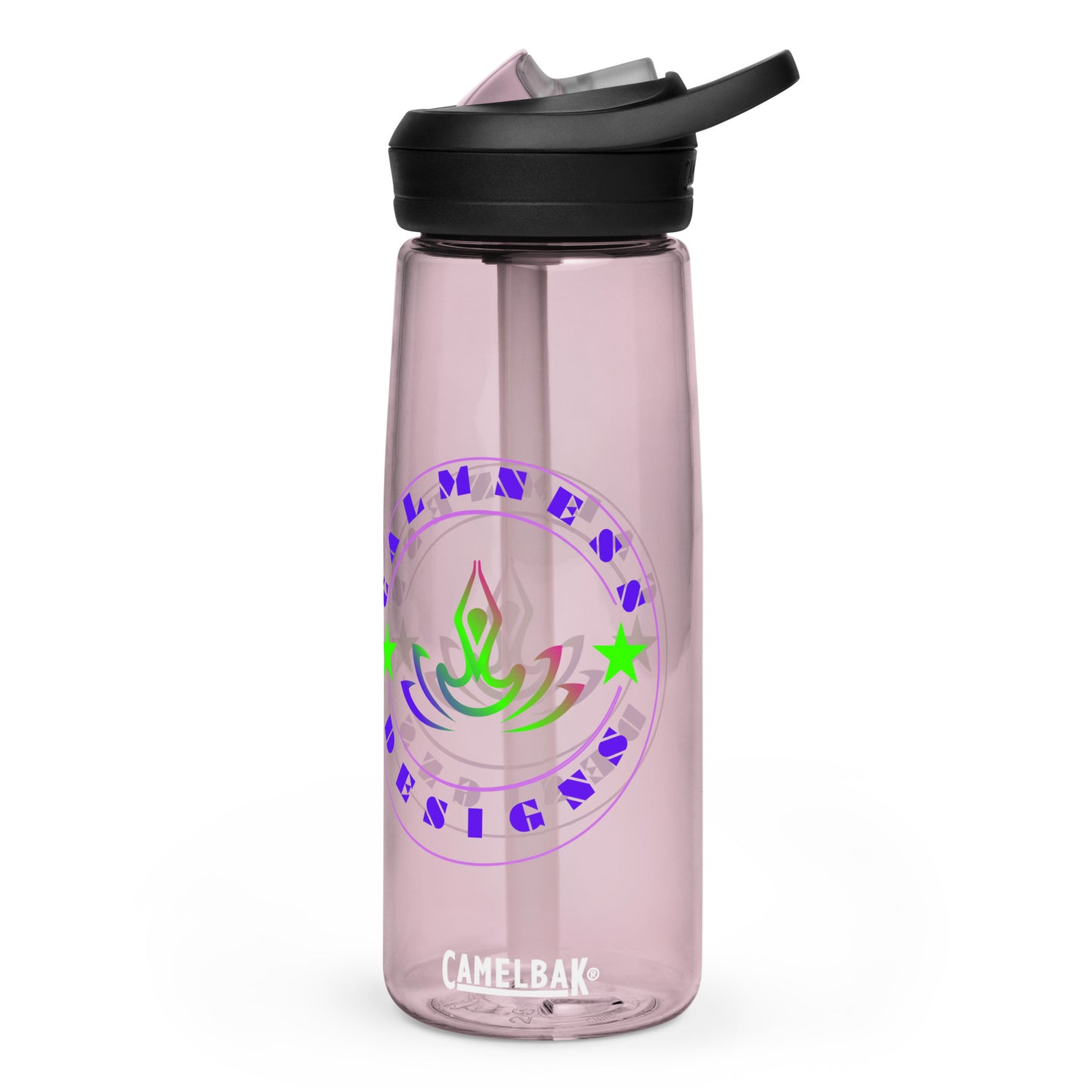 Yoga Meditation, Lotus Pose, Stars,  CALMNESS DESIGNS,  Creative Designer's,  Sports water bottle