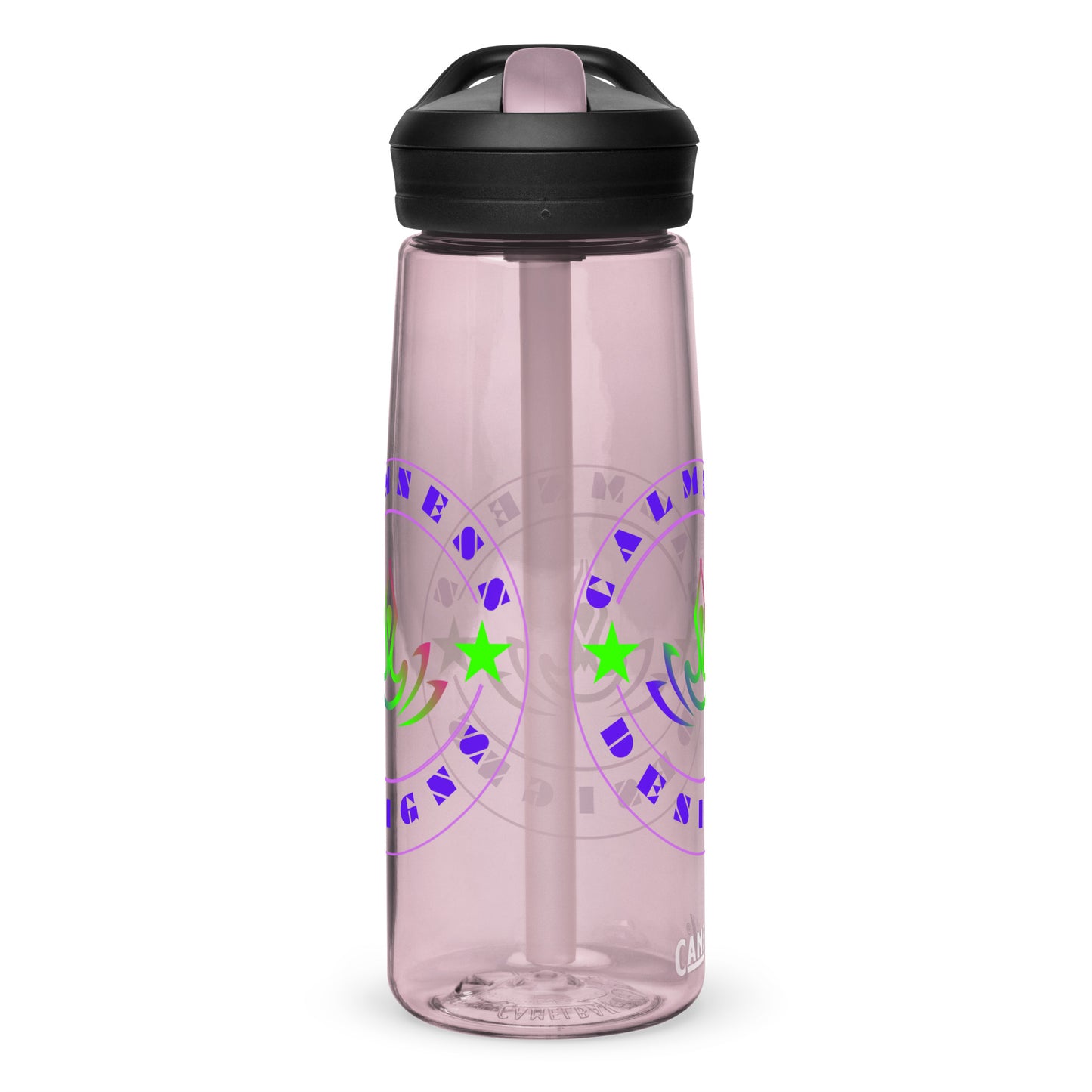 Yoga Meditation, Lotus Pose, Stars,  CALMNESS DESIGNS,  Creative Designer's,  Sports water bottle