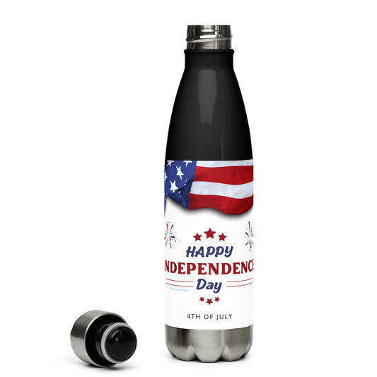 Happy 4th of July, USA Independence Day, Calmness Designs, Calmness Designs,Stainless steel water bottle