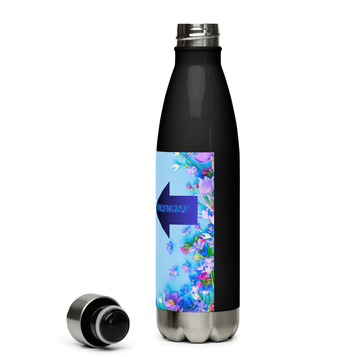 Happy Easter Background, Fresh Spring Flowers, Arrow,  Calmness Designs, Creative Designs,   Stainless steel water bottle