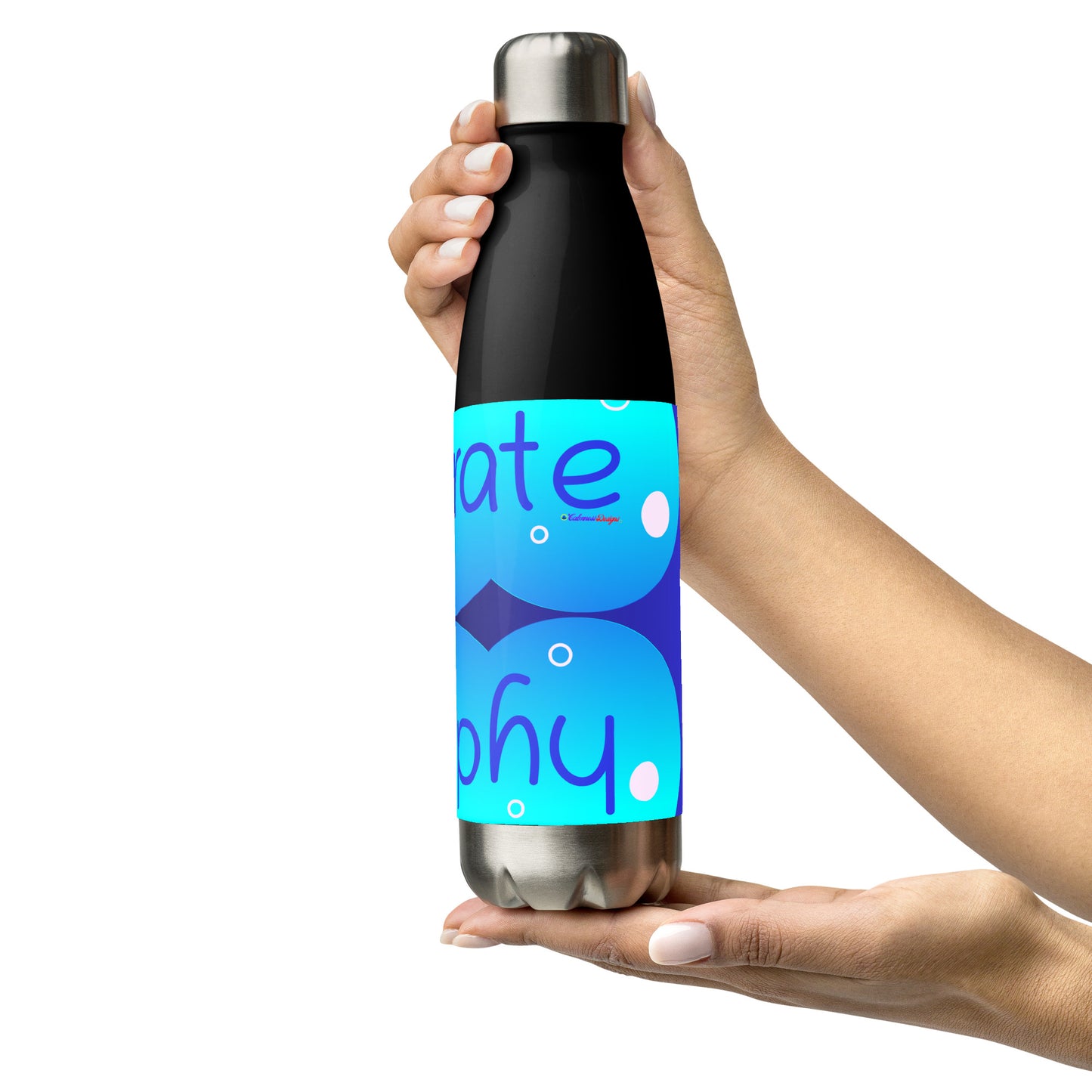 Elevated Cartoony HYDRATE, CALMNESS DESIGNS,  Creative Designer's,  Stainless steel water bottle