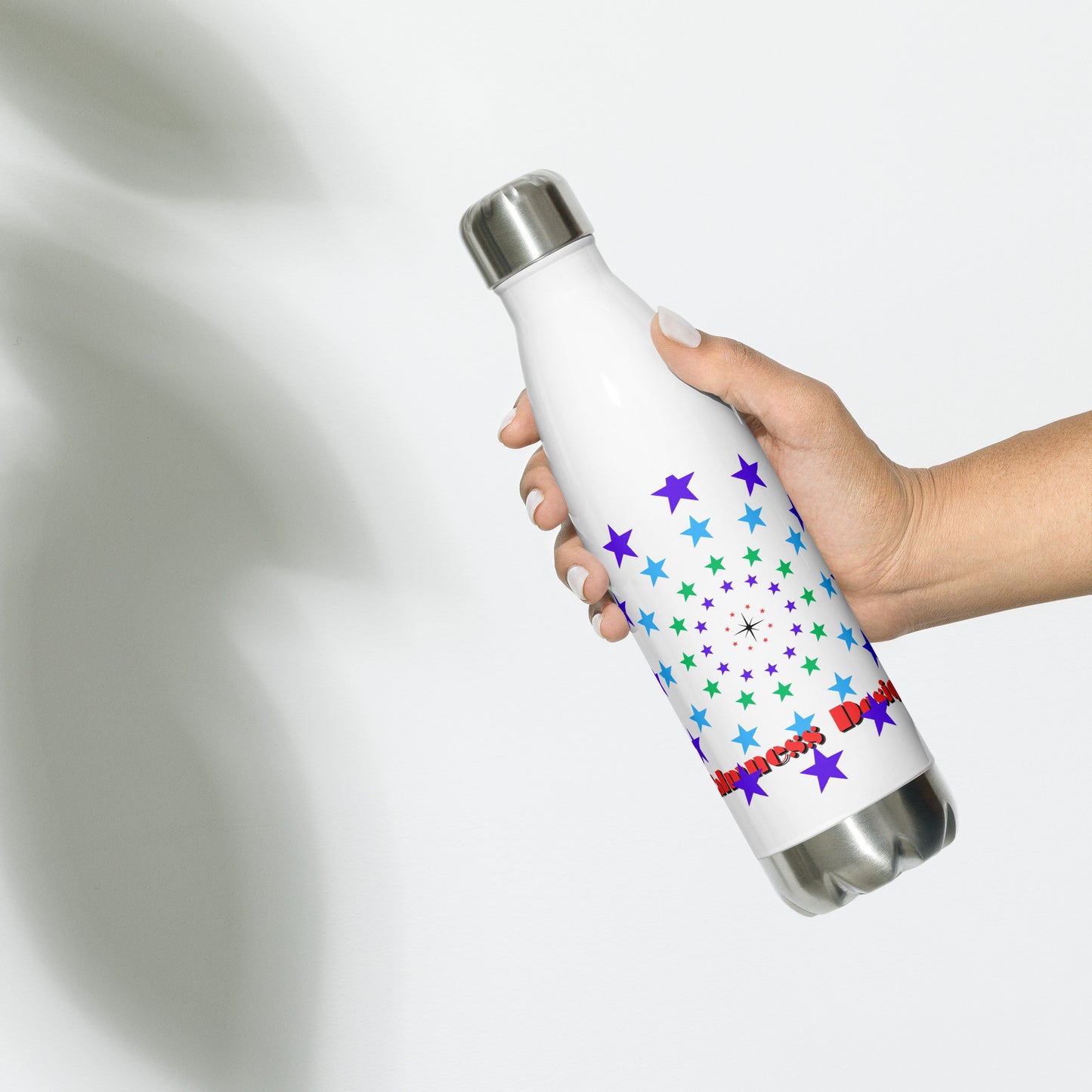 Stars Circle Icon,  Calmness Designs,  Stainless steel water bottle