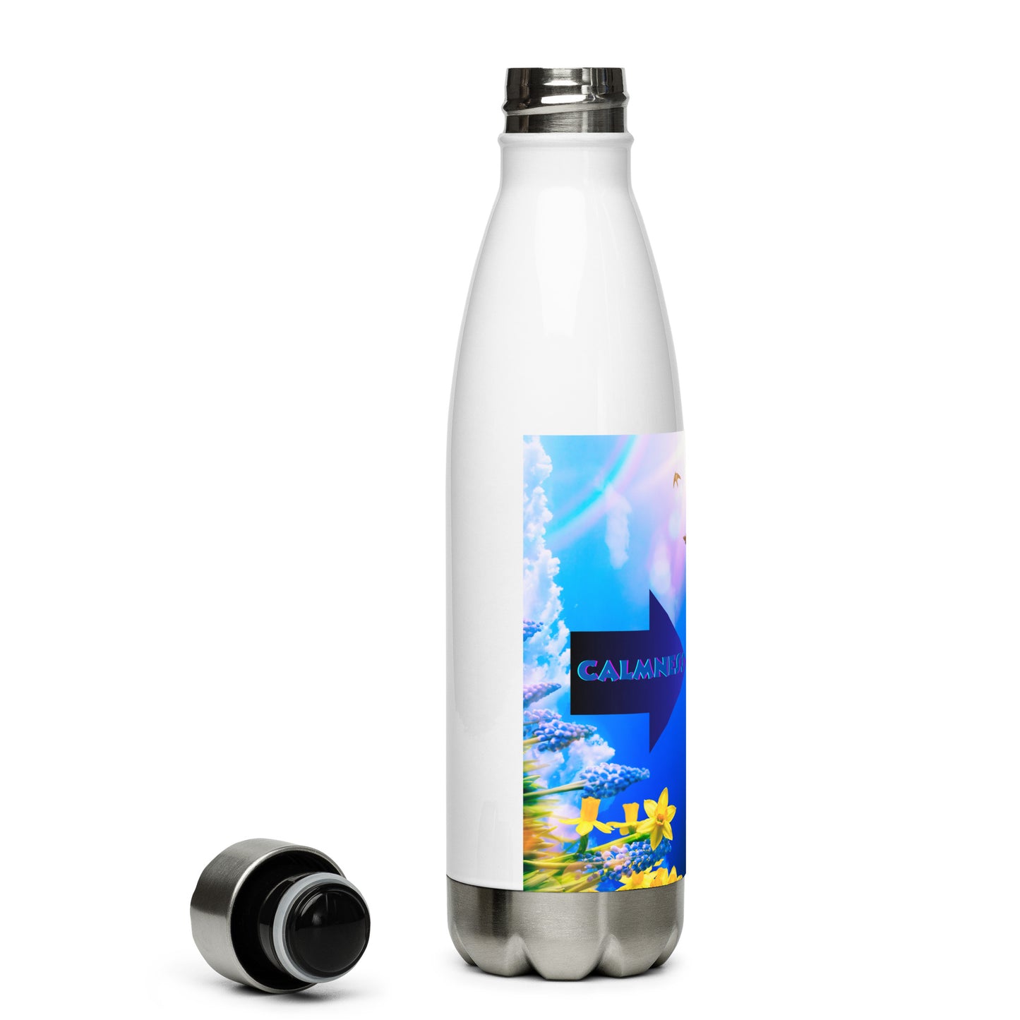 Happy Easter Background, Fresh Spring Flowers, Arrow,  Calmness Designs, Creative Designs,   Stainless steel water bottle