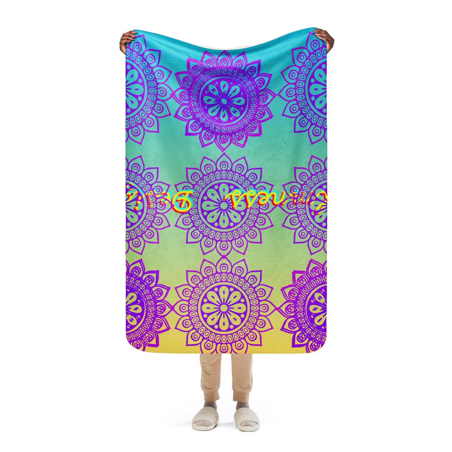 Luxury Mandala Designs, CALMNESS DESIGNS,  Creative Designer's,  Sherpa blanket