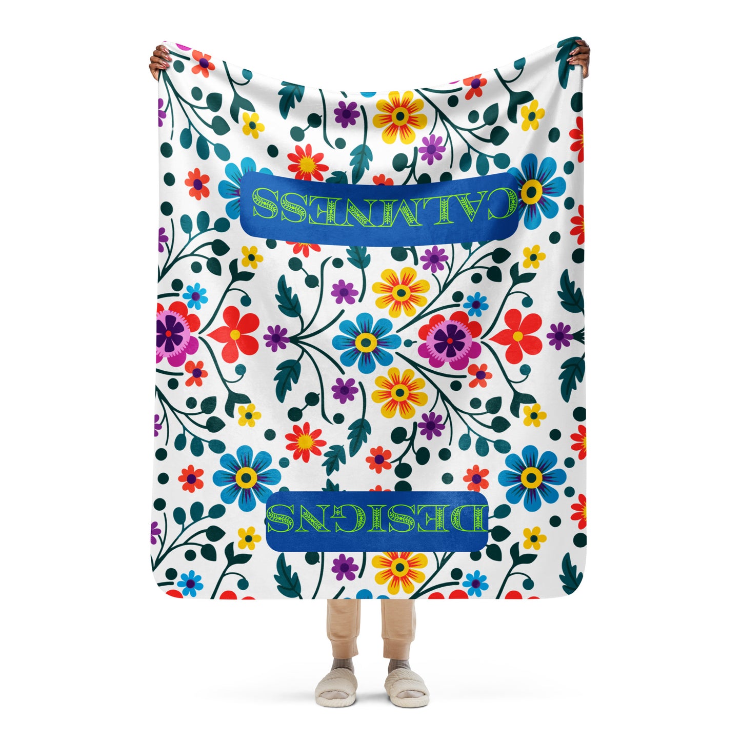 Mexican Embroidery Seamless Pattern, CALMNESS DESIGNS,  Creative Designer's,  Sherpa blanket