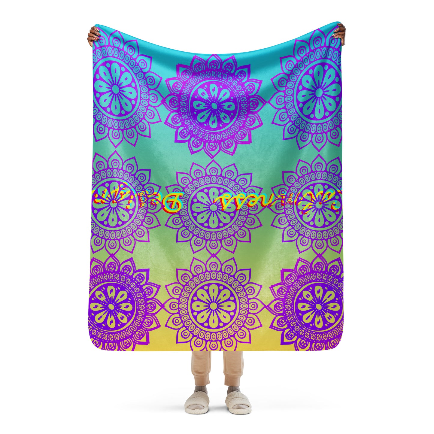 Luxury Mandala Designs, CALMNESS DESIGNS,  Creative Designer's,  Sherpa blanket