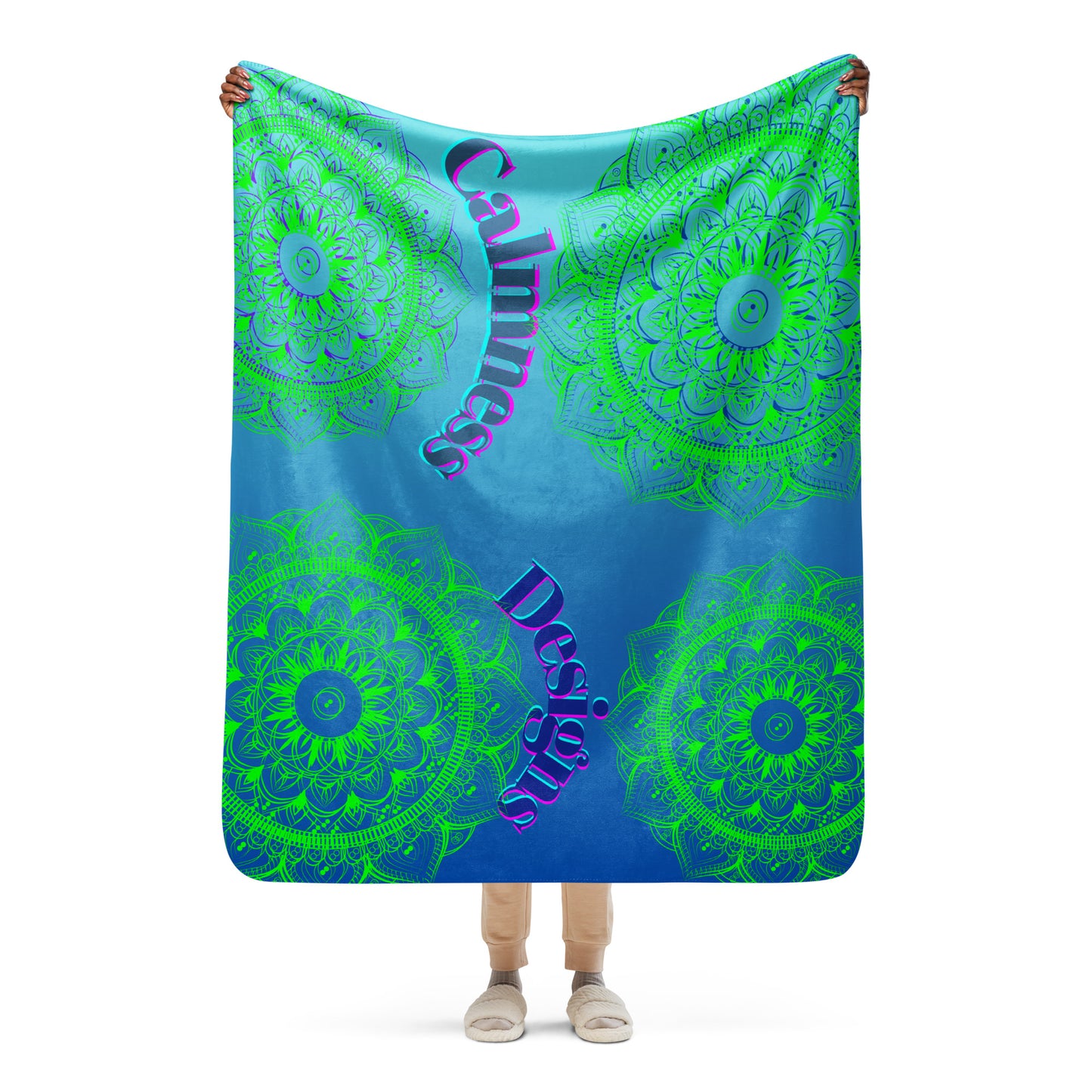 Luxury Mandala Designs, CALMNESS DESIGNS,  Creative Designer's,  Sherpa blanket