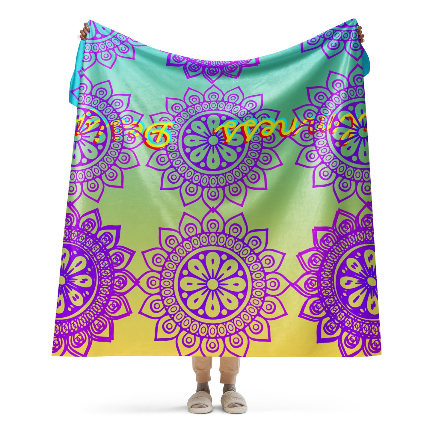 Luxury Mandala Designs, CALMNESS DESIGNS,  Creative Designer's,  Sherpa blanket