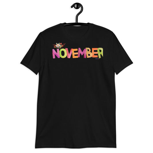 November, Calmness Designs, Short-Sleeve Unisex T-Shirt