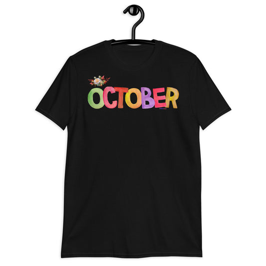 October, Calmness Designs,   Short-Sleeve Unisex T-Shirt