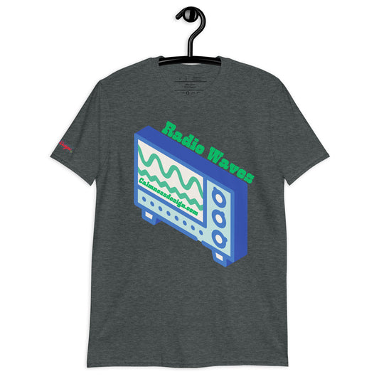 Radio Waves CALMNESSDESGIN.COM,  Short-Sleeve Unisex T-Shirt