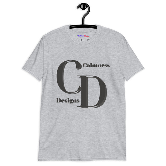 Logo CALMNESS DESIGNS, (C D), Calmness Designs, Creative Designs,   Short-Sleeve Unisex T-Shirt