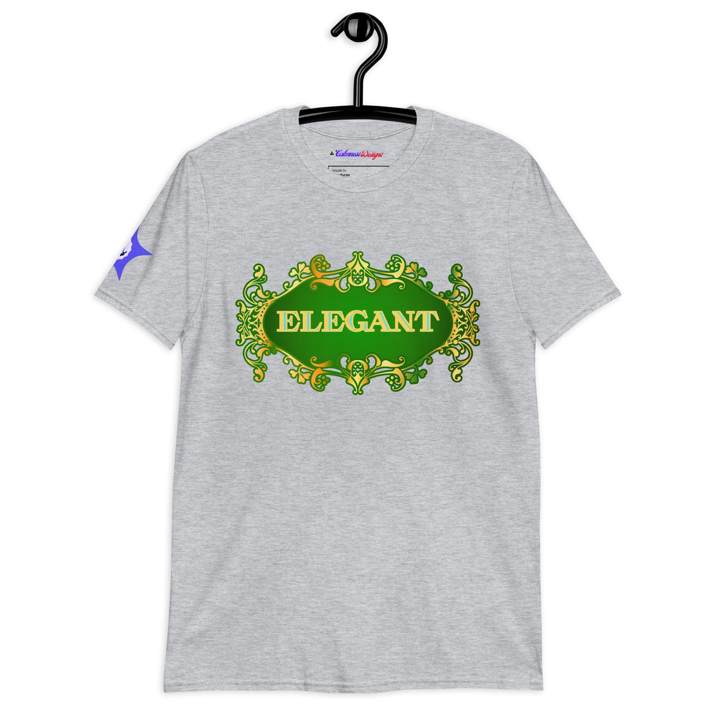 Elegant GOLDEN FRAME, CALMNESS DESIGNS,  Creative Designer's, Short-Sleeve Unisex T-Shirt