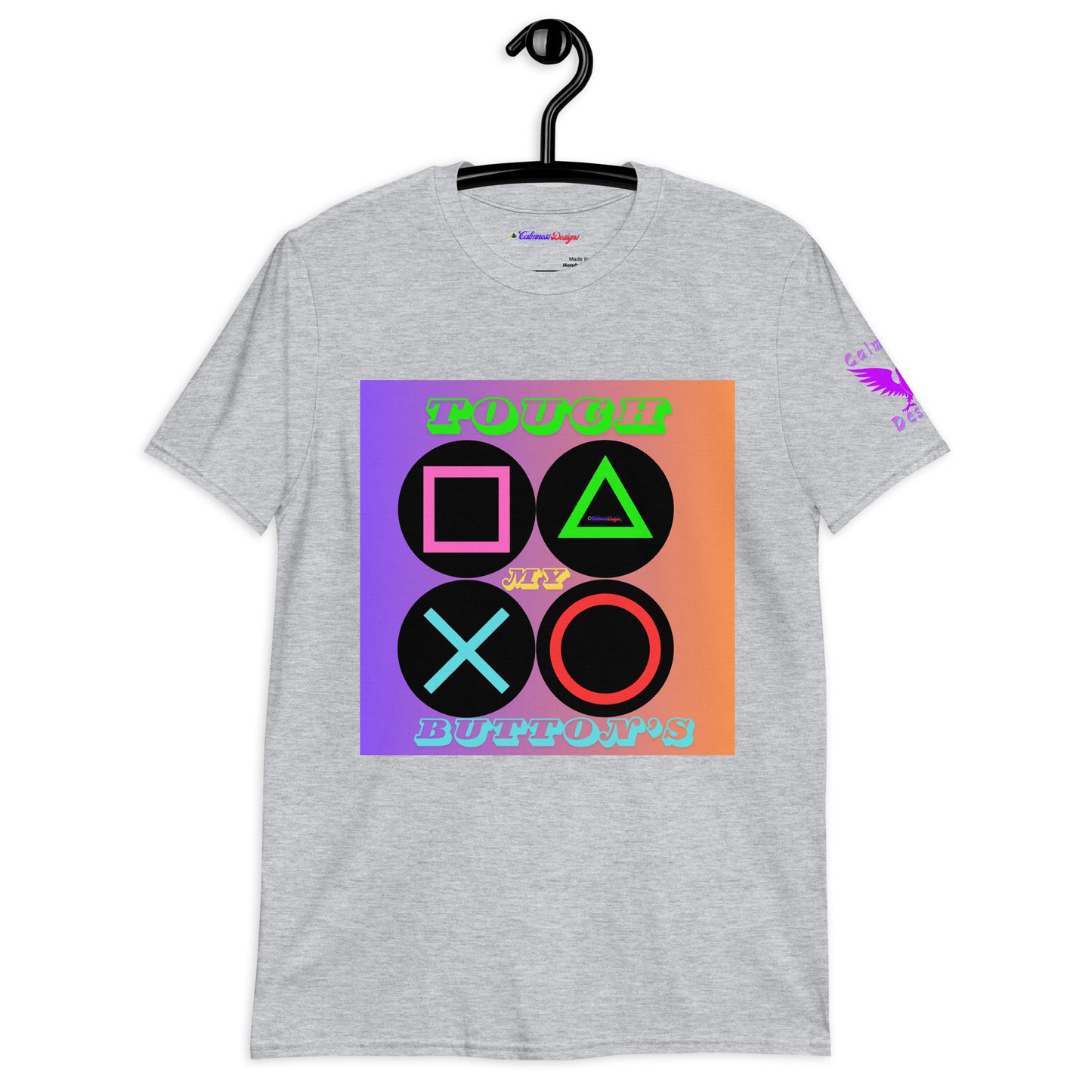 Touch My Button's, Controller Button's,  CALMNESS DESIGNS,  Creative Designer's,  Short-Sleeve Unisex T-Shirt