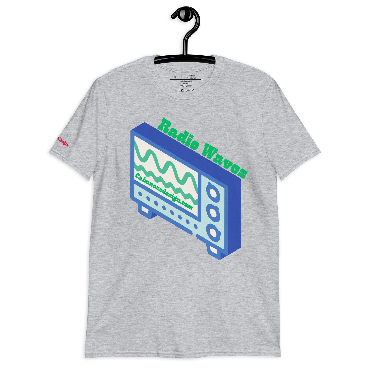 Radio Waves CALMNESSDESGIN.COM,  Short-Sleeve Unisex T-Shirt