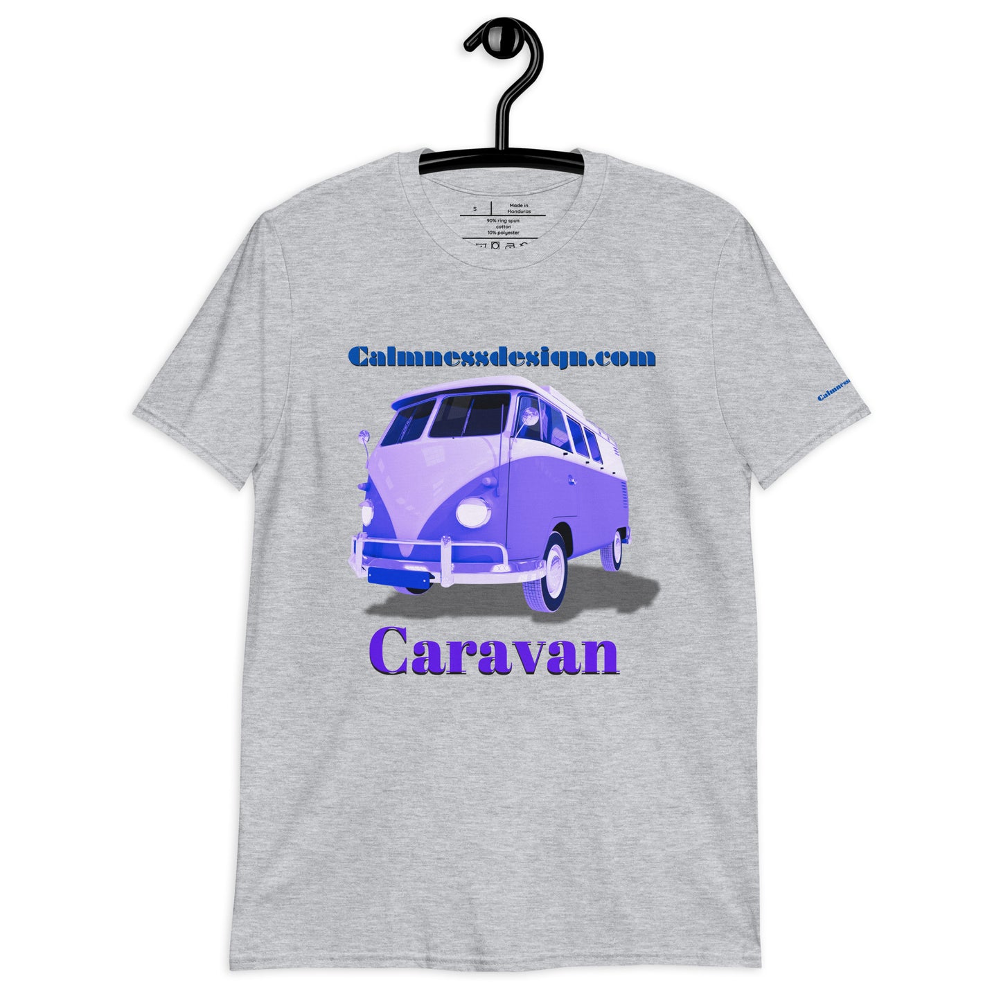 Blue Camper Caravan, Calmnessdesign.COM,  Short-Sleeve Unisex T-Shirt