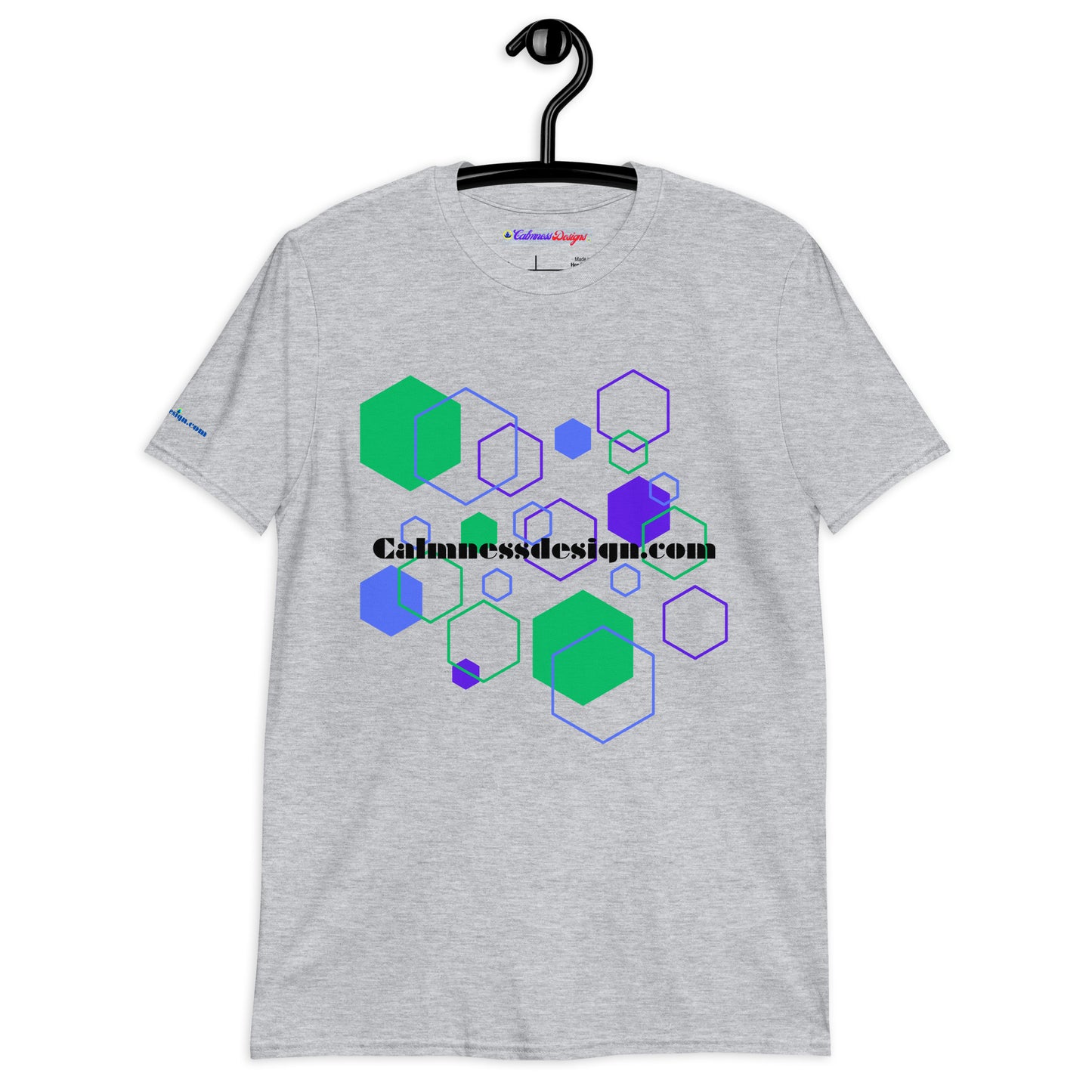 Hexagon Geometric Shapes, Calmnessdesign.COM Short-Sleeve Unisex T-Shirt