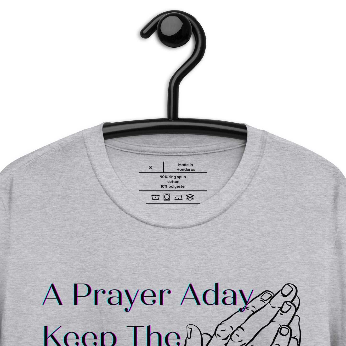 A pray  Day Keep the Devil Away Calmness Designs,  Short-Sleeve Unisex T-Shirt