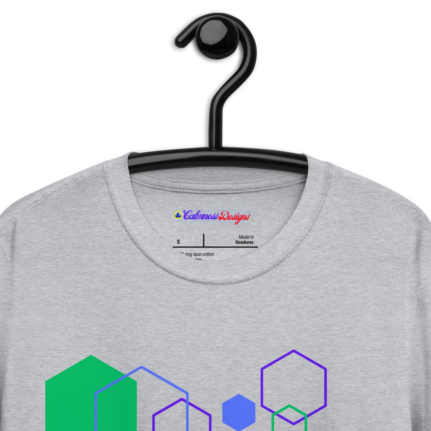 Hexagon Geometric Shapes, Calmnessdesign.COM Short-Sleeve Unisex T-Shirt