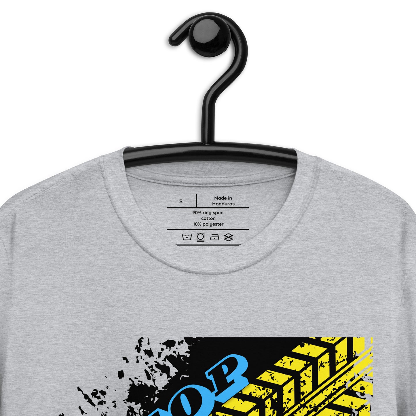 Car Tire Track, Top Speed, Calmnessdesign.COM,   Short-Sleeve Unisex T-Shirt