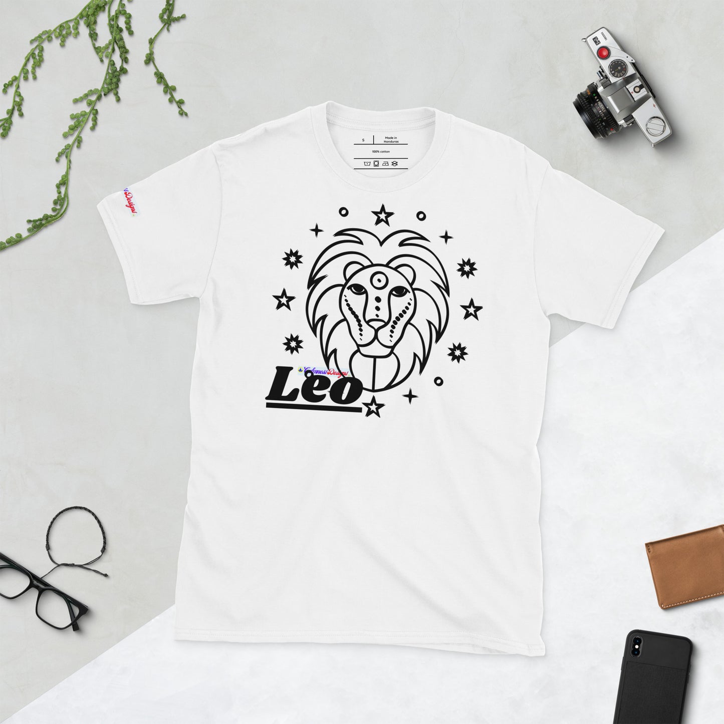 Zodiac Signs, Leo, Calmness Designs,  Short-Sleeve Unisex T-Shirt