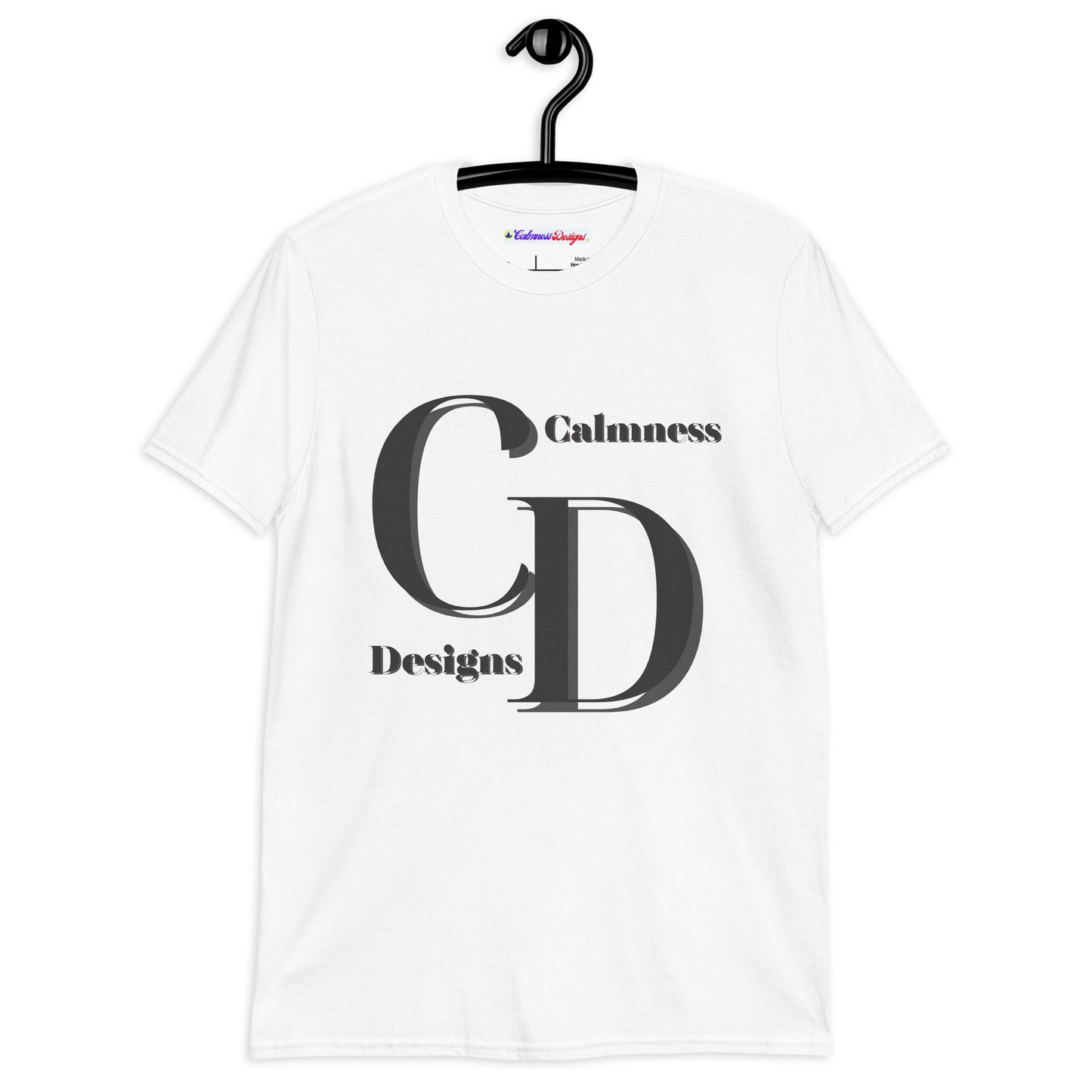 Logo CALMNESS DESIGNS, (C D), Calmness Designs, Creative Designs,   Short-Sleeve Unisex T-Shirt